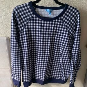 Draper James gingham sweatshirt